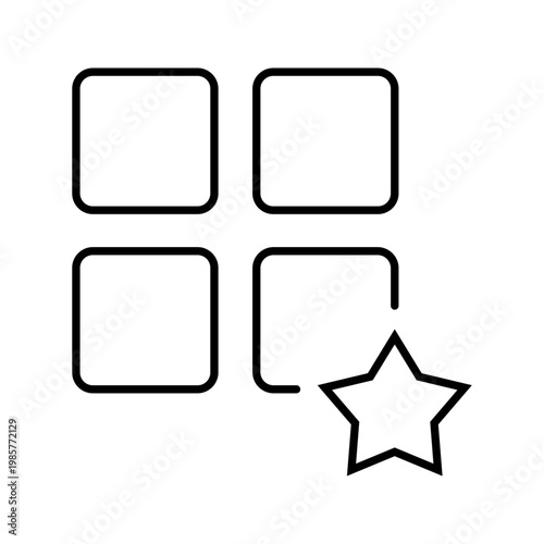 Expense category icon. Business and expense management line symbol. Black and white.