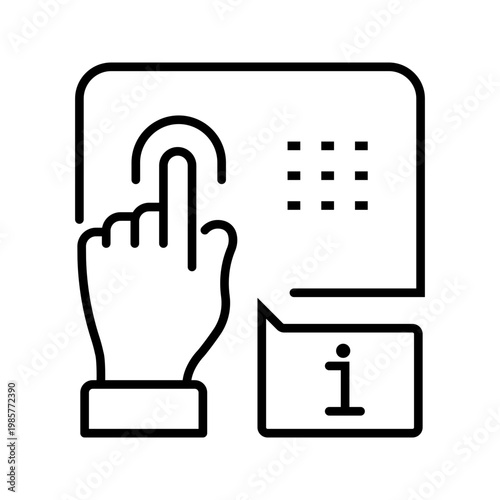 Home automation icon. Technology and smart home line symbol. Black and white.