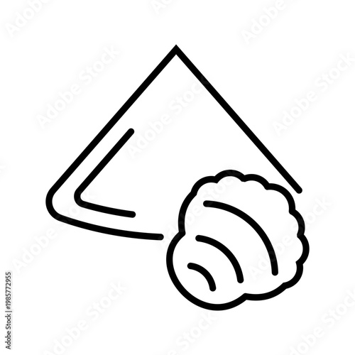 Sea salt icon. Healthcare and skincare line symbol. Black and white.