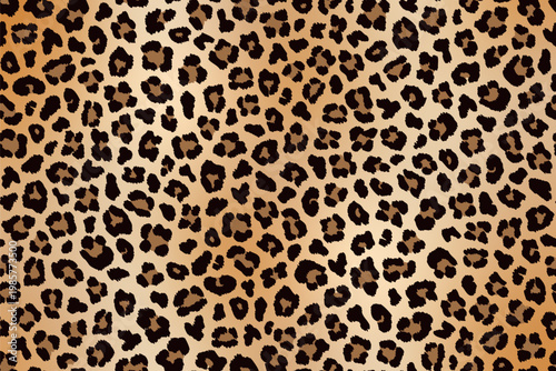 Fashion brown beige leopard print background with textured spots. Vector