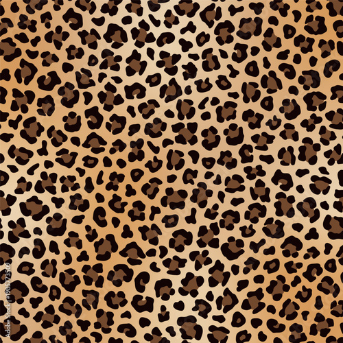 Brown beige leopard print background. Vector