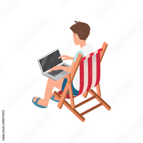 isometric Deck chair