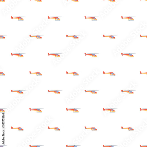 Helicopter pattern creating a repeating wallpaper for aviation transportation concepts