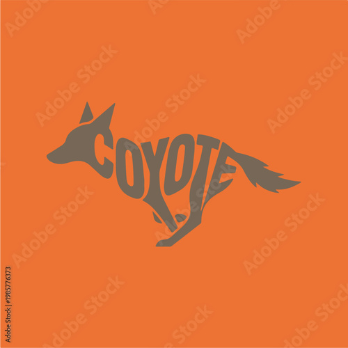 Coyote Animal Logo Design.