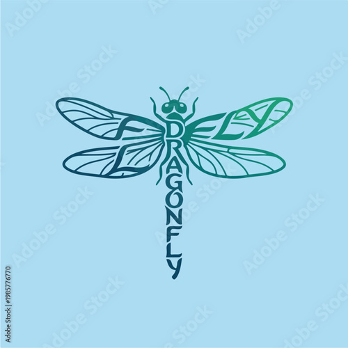 Dragonfly Insect Art Design.