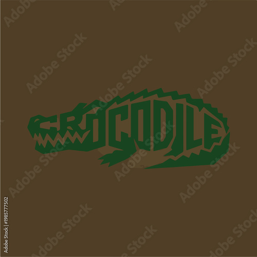 Green Crocodile Logo Design.
