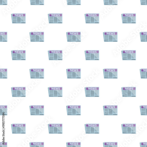 Repeating newspaper icons creating a seamless pattern for news and information themes