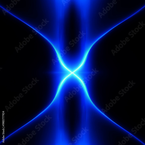 blue background, cross-shaped light effect, 