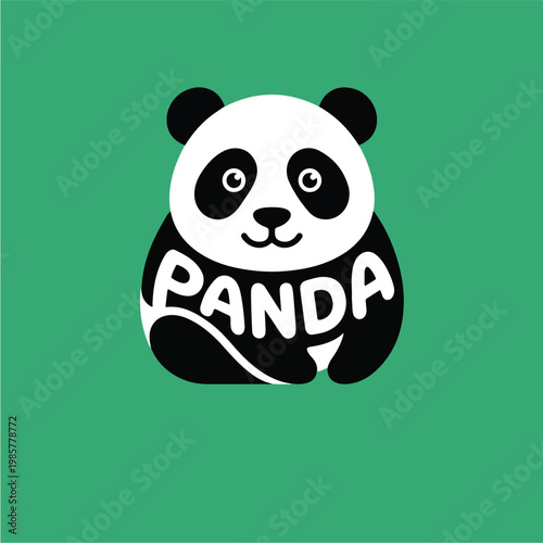 Panda Bear Cartoon Character.