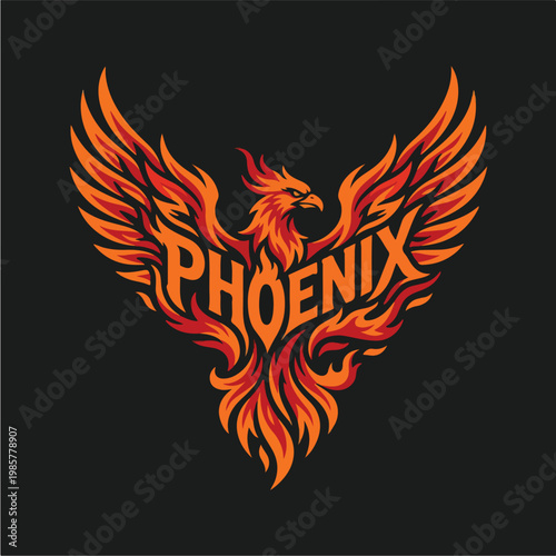 Phoenix Bird Logo Design.