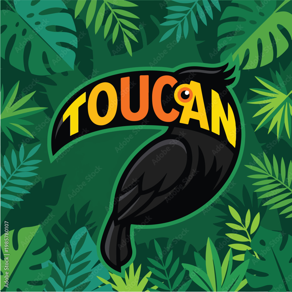 Fototapeta premium Toucan Bird Tropical Rainforest Animal.