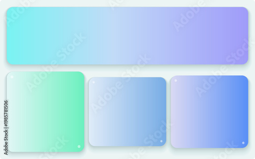 Modern Gradient UI Elements & Web Backgrounds | Soft Pastel Blue, Green & Purple Designs