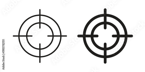 Aim icon design, logo, app, template set. Black icons