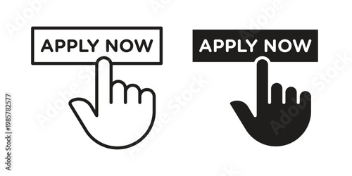 Apply icon design, logo, app, template set. Black icons