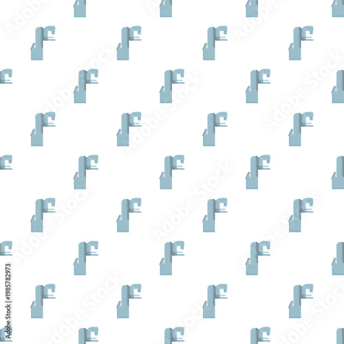 Mammography device repeating on white background illustrating breast cancer screening