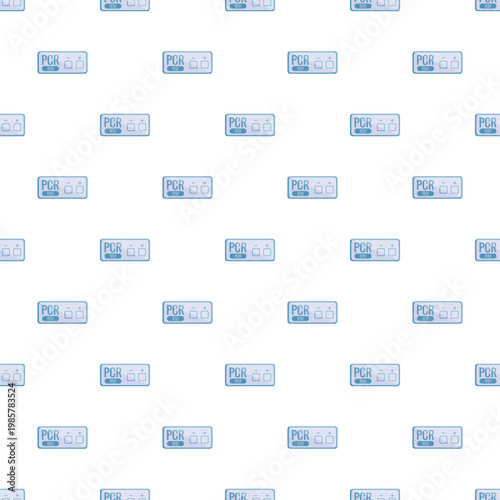 Pcr medical test results creating a repeating pattern for healthcare and diagnosis concepts