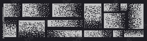 Halftone Dots Grain Banner Set