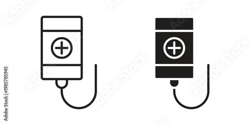 Chemotherapy icon design, logo, app, template set. Black icons