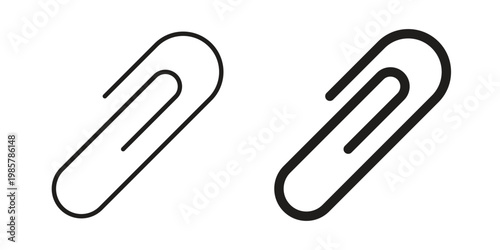 Clip icon design, logo, app, template set. Black icons