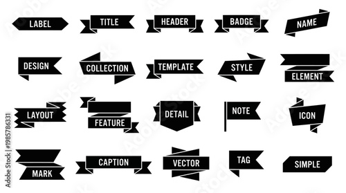 Collection of various label designs.