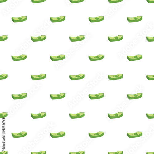 Money bills scattering over a white background creating a seamless pattern