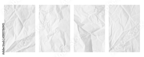 crumpled paper isolated on white