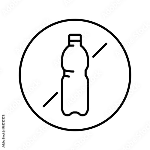 Beverage ban icon. Religion and fasting line symbol. Black and white.