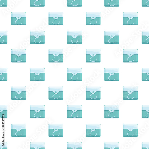Repeating pattern showing blue medicine pouches for medical emergencies