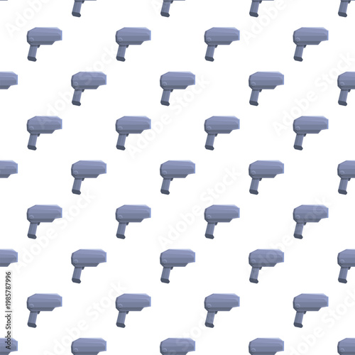 Speed gun devices forming an endless pattern on a white background