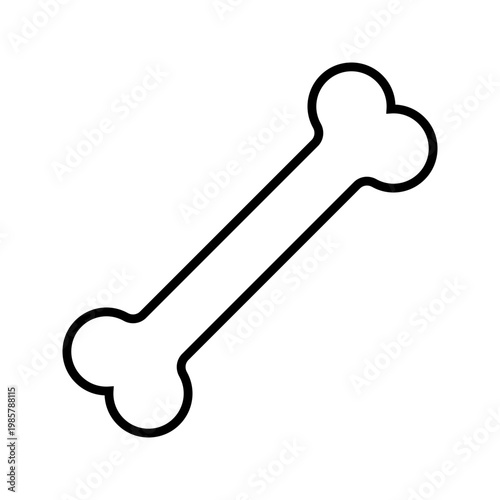 Human bone icon. Healthcare and anatomy line symbol. Black and white.