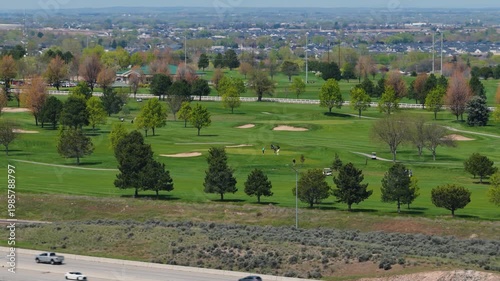 Golfing in nampa idaho with mountains