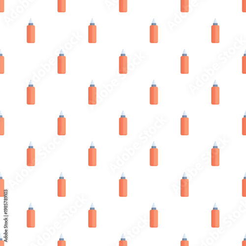 Ketchup or sauce bottles forming a repeating seamless pattern for food concepts