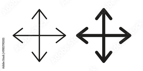 Drag icon design, logo, app, template set. Black icons