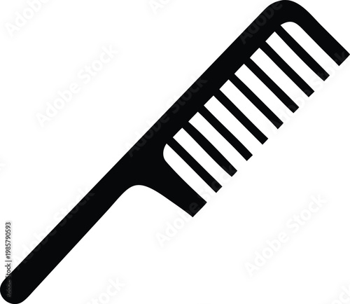 Essential hair comb utensil for grooming and styling on a simple isolated display