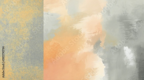 Elegant abstract background featuring soft pastel tones with textured brush strokes and subtle gradients.