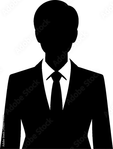 elegant businessman in suit and tie flat design vector illustration