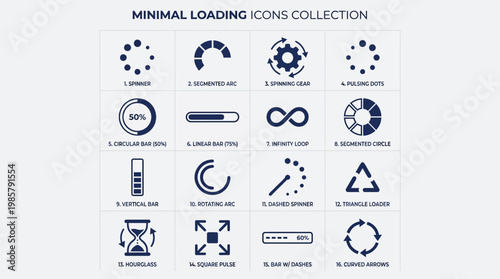Minimal Loading Icons Collection Symbols.