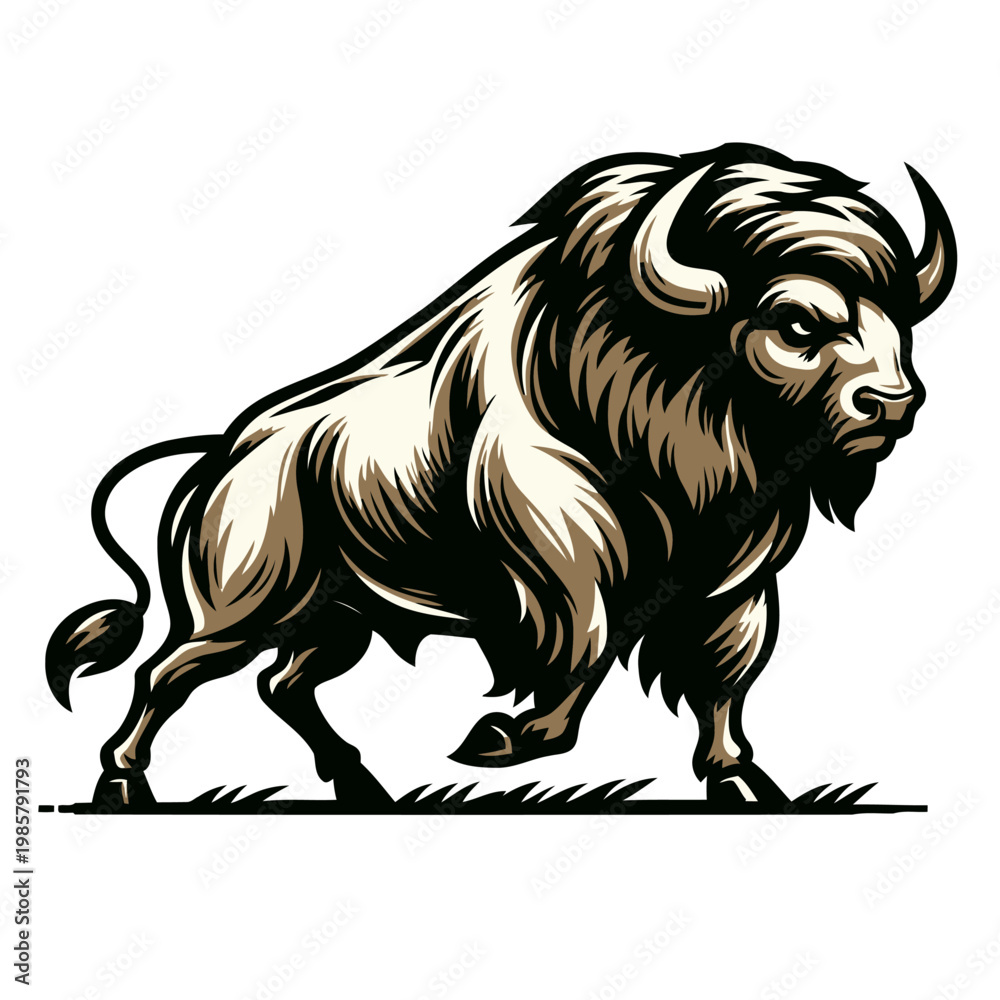 Obraz premium Bull vector and illustration.