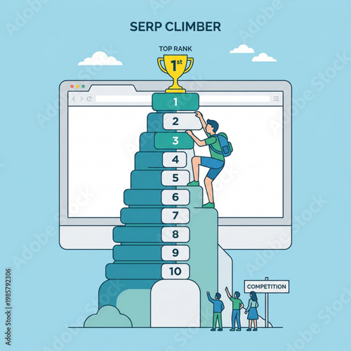 Climbing SERP Rankings to Top Position | SEO Strategy for Search Engine Success | Achieve Number One in Google Results
