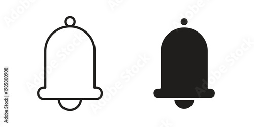 Notification icon design, logo, app, template set. Black icons