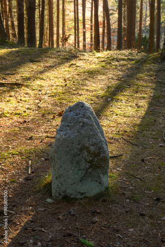 The Stone Circles in Wesiory, archaeological reserve, a burial ground of the Goths. Kashubia, Poland