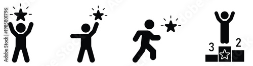 Motivation Success and Winning Concept Icons