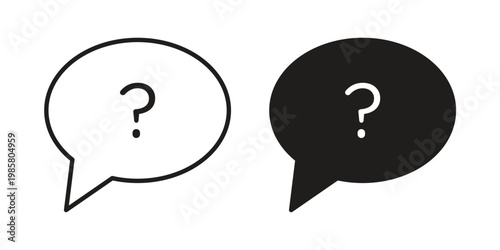 Question icon design, logo, app, template set. Black icons