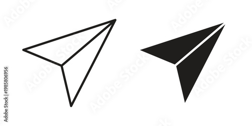 Send icon design, logo, app, template set. Black icons