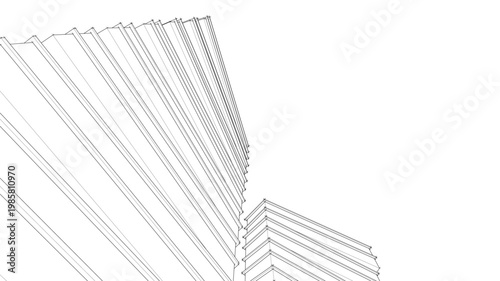 abstract architecture city 3d rendering	
