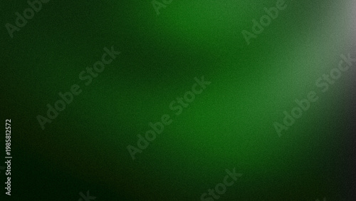 Luxury deep 4K abstract background with grainy green emerald and black gradient