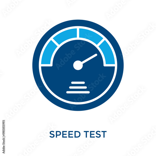 Speed Test Icon Dual Tone Style. Vector Illustration For Graphic Design