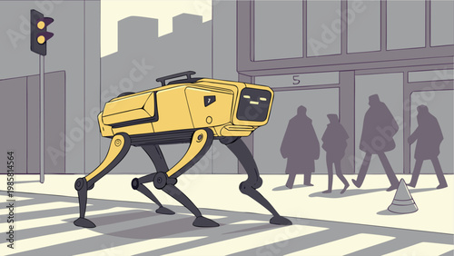 Robotic animal collection featuring mechanical dog, cat, insect, and bird, concept of artificial intelligence and futuristic technology.