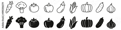 Vegetable Icons Set