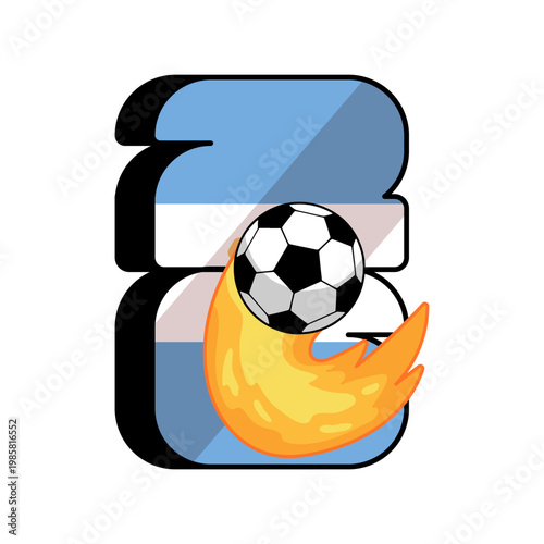 World cup 2026 themed design featuring a fiery soccer ball and the year 2026, suitable for sports events promotions and merchandise.